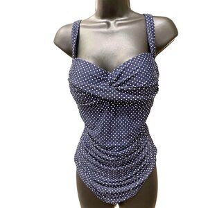 Bond-eye Australian women’s 1 piece swimsuit size 8 navy white spots
